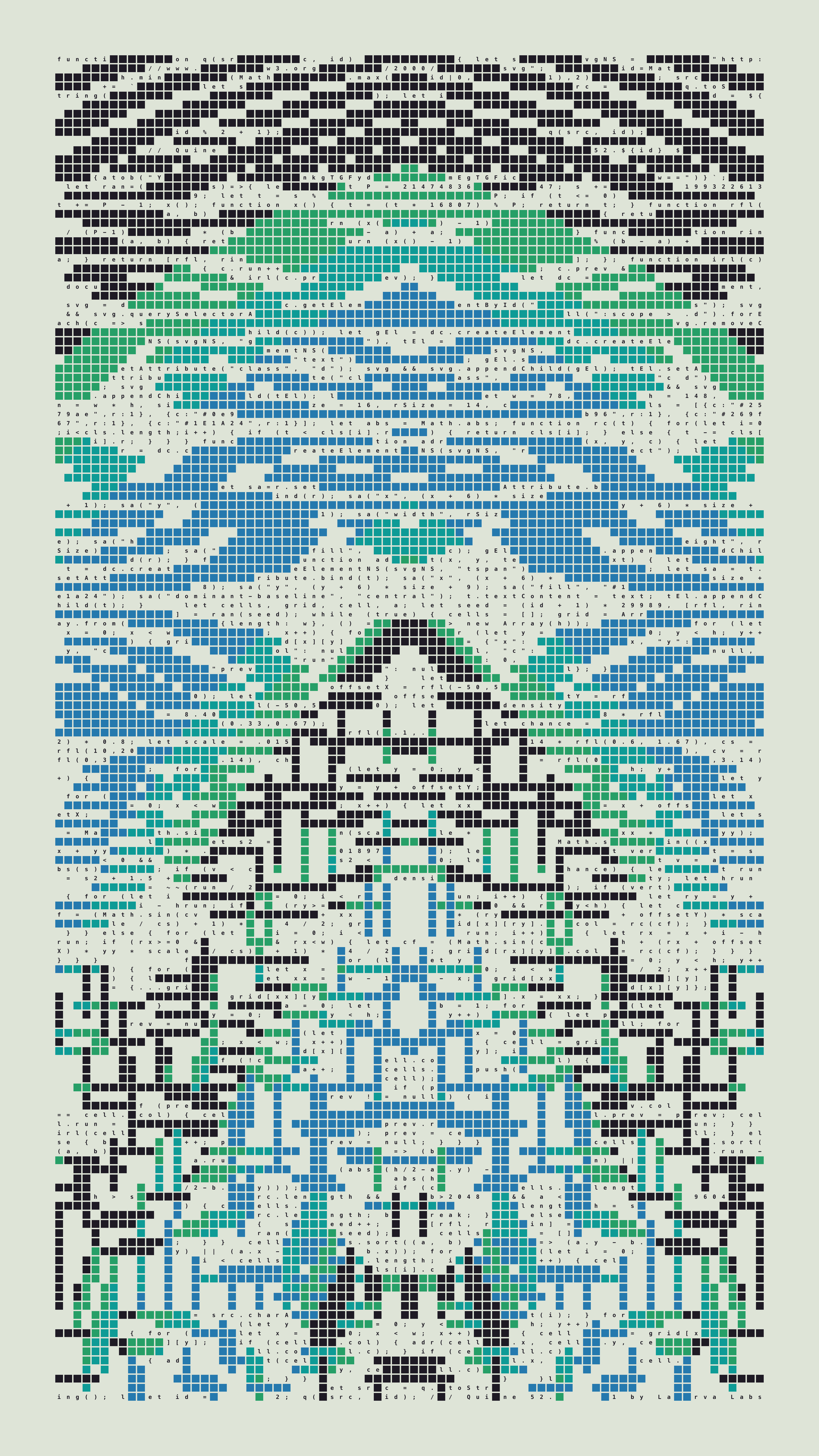 Quine #52 — Generation 1 (poster)