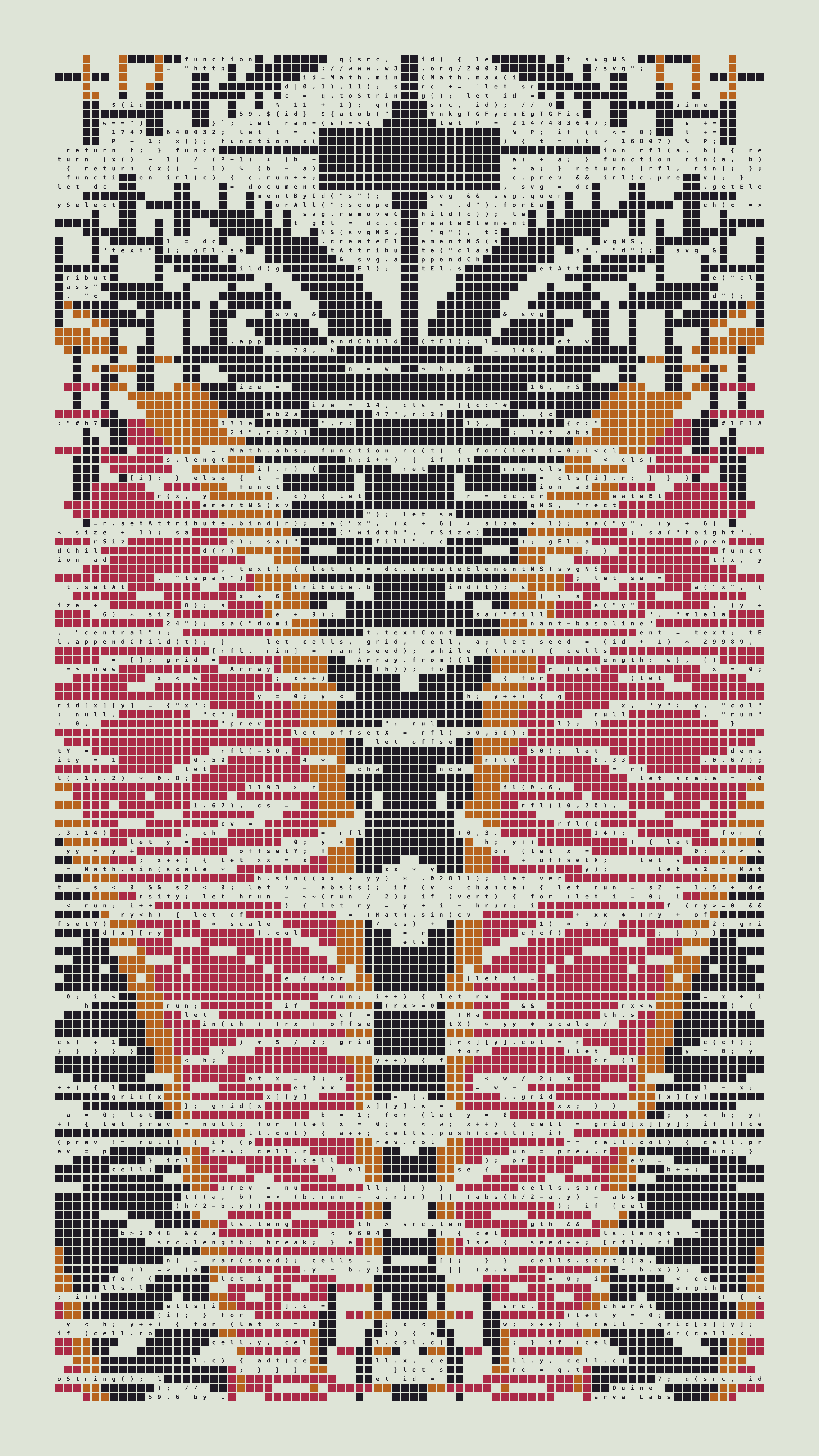 Quine #59 — Generation 6 (poster)