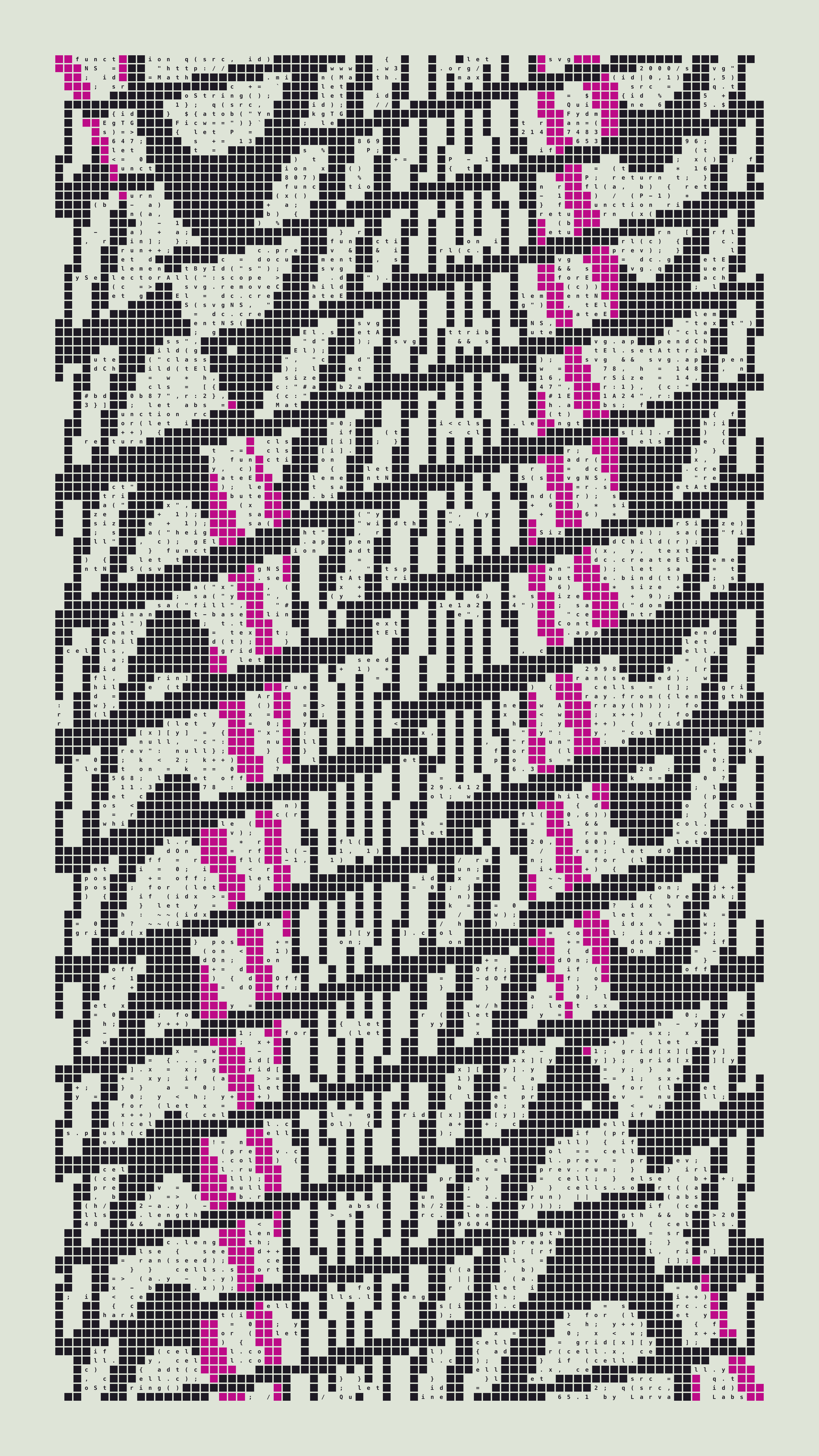 Quine #65 — Generation 1 (poster)