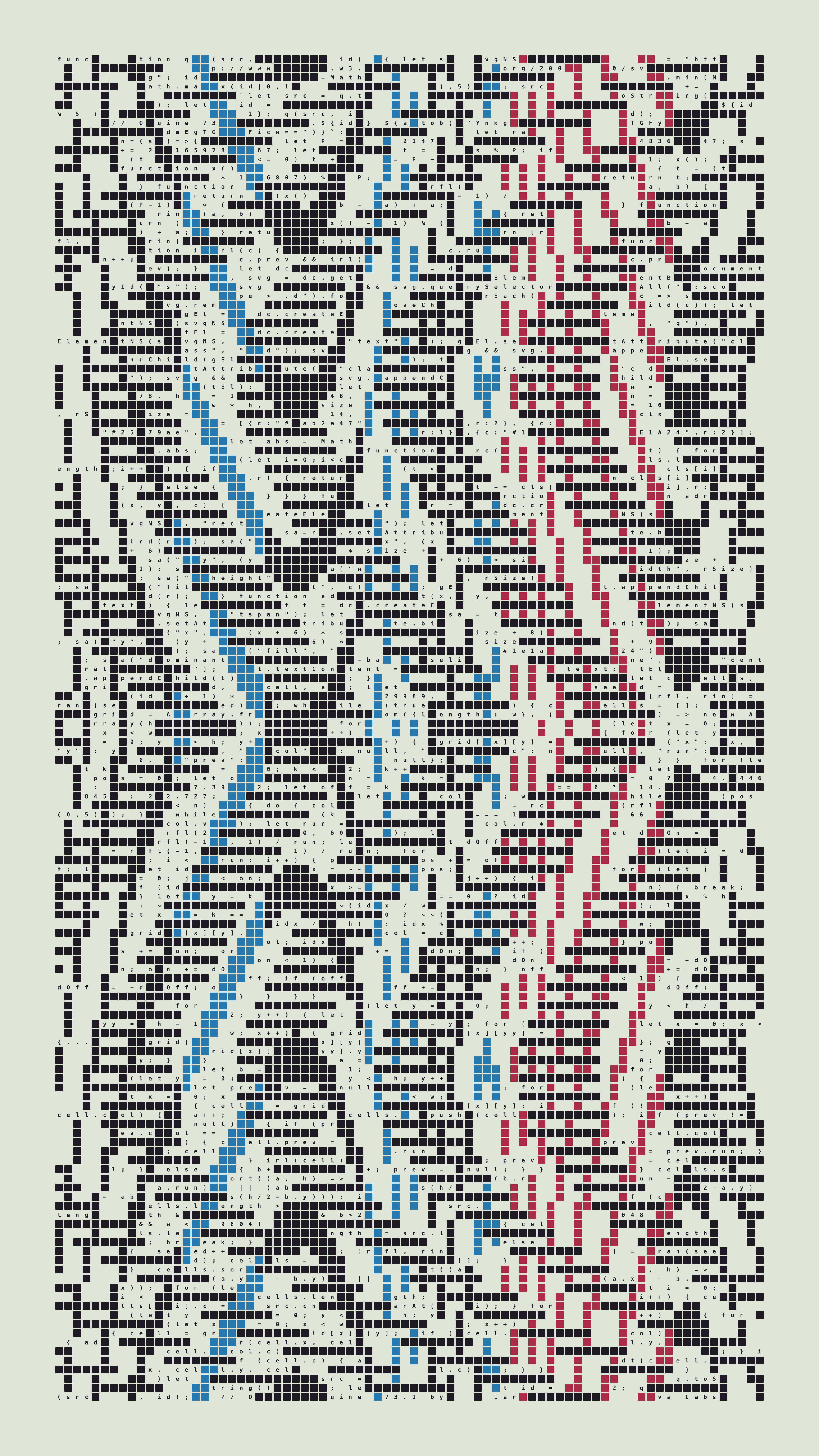 Quine #73 — Generation 1 (poster)