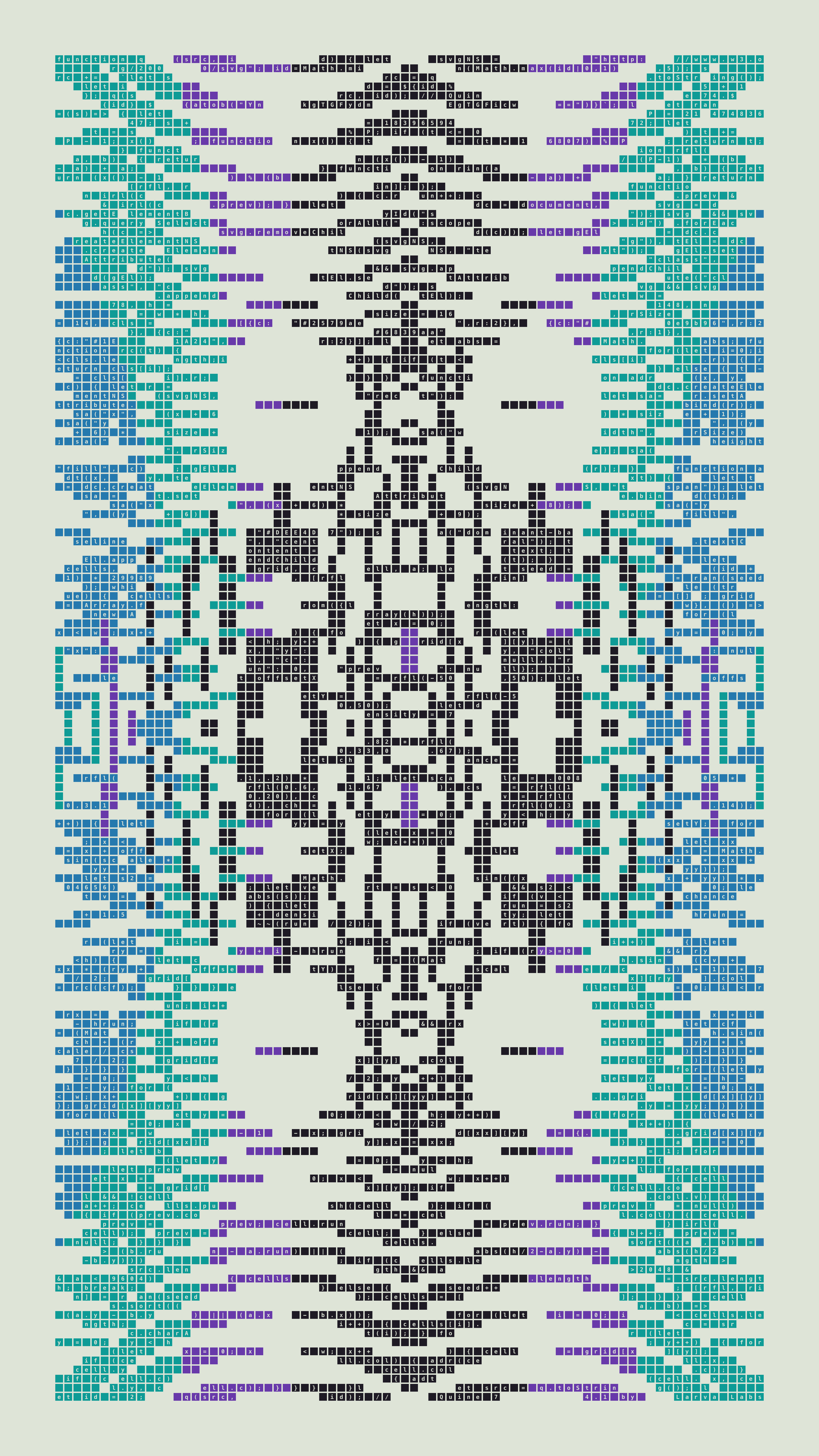 Quine #74 — Generation 1 (poster)