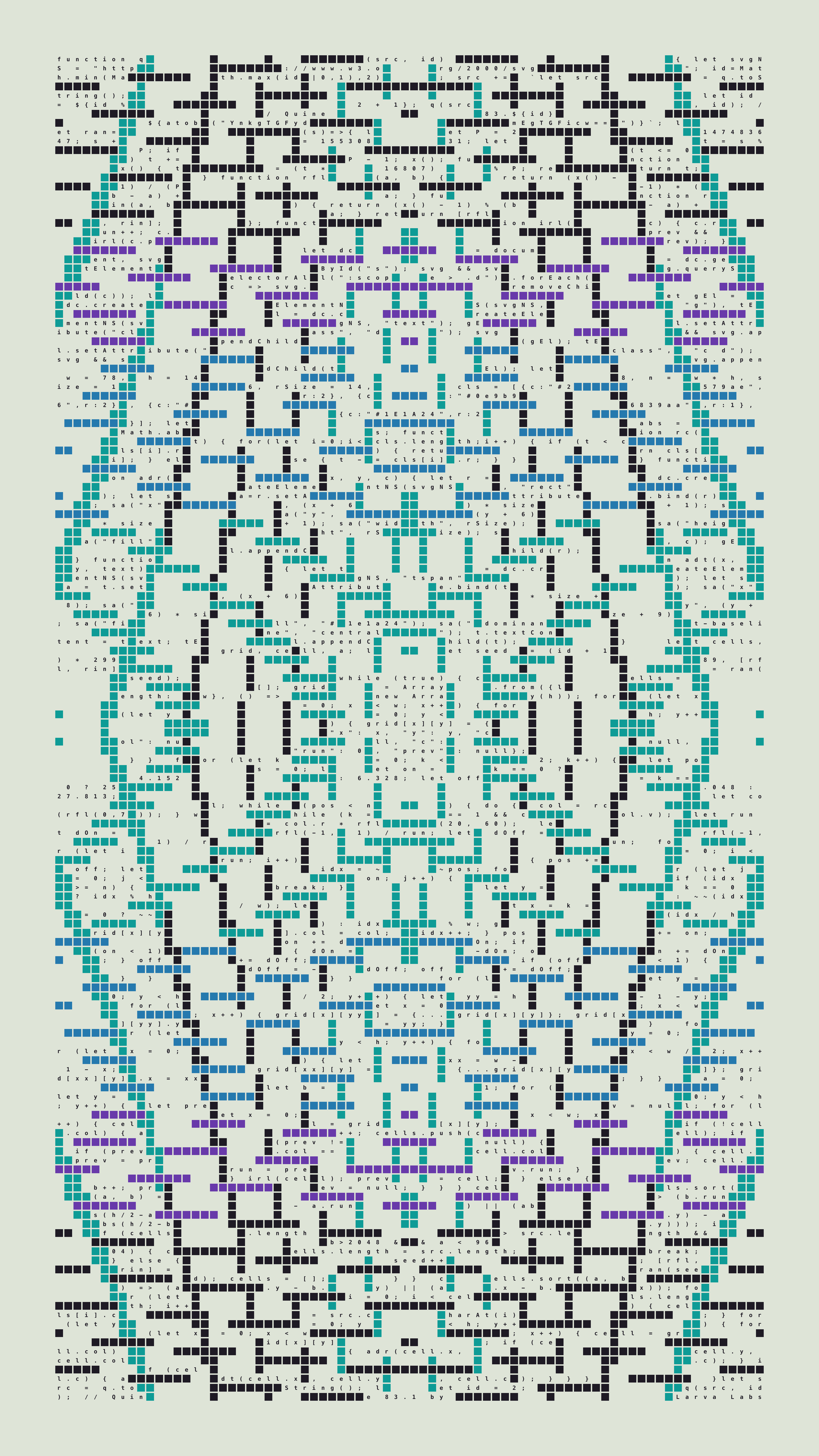 Quine #83 — Generation 1 (poster)