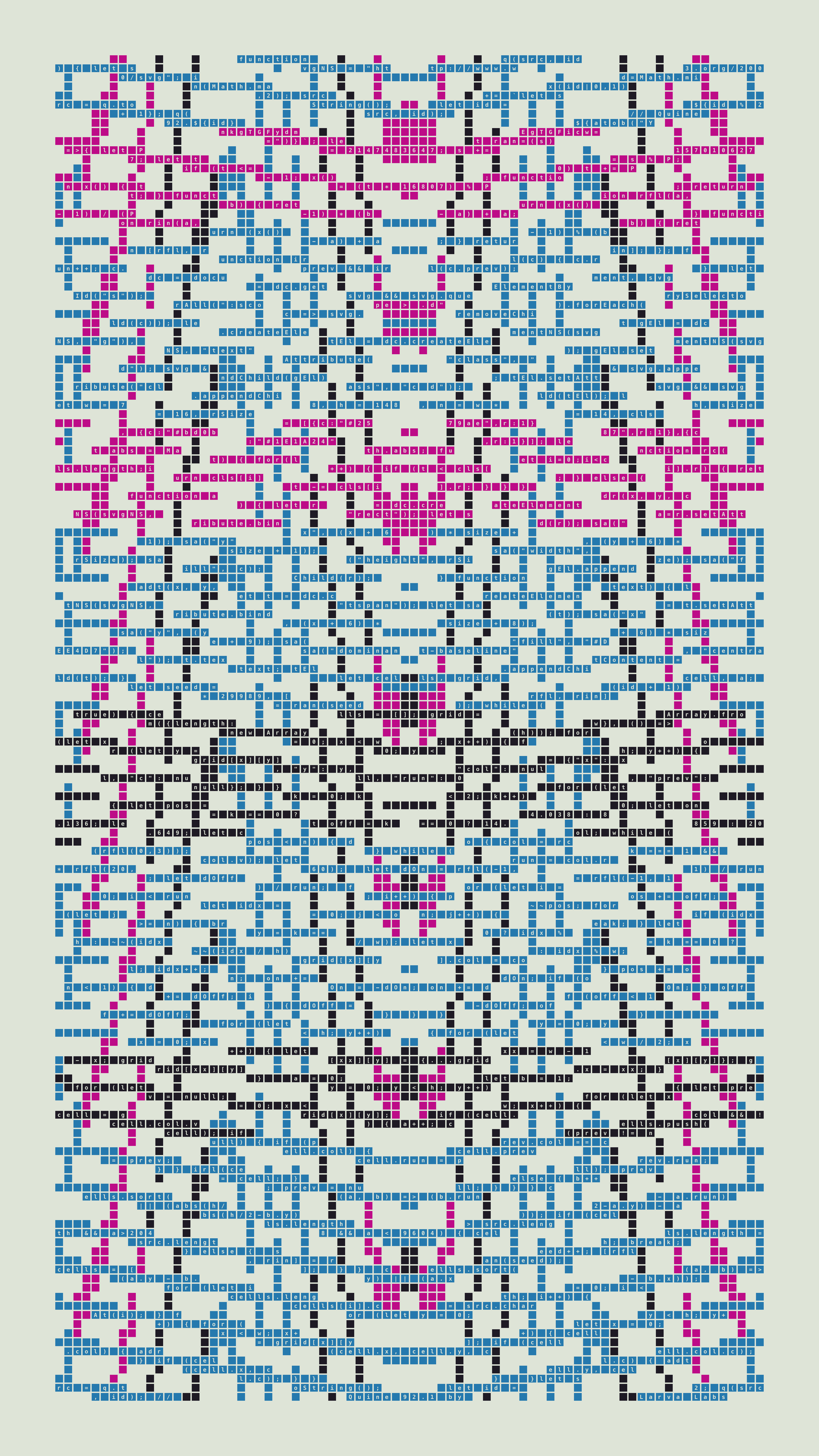 Quine #92 — Generation 1 (poster)